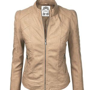 Faux Leather Moto Jacket